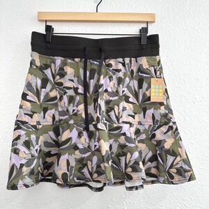 Title Nine Skirt With Perks Women Small Greenstone Camo Skort Atheisure NWT